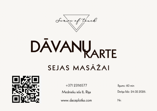 DĀVANU KARTE SEJAS MASĀŽAI